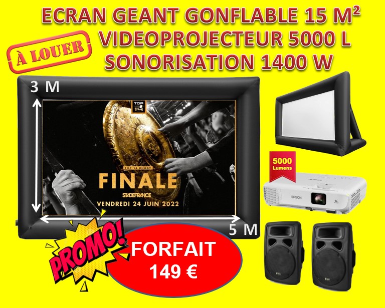 ECRANT GEANT RUGBY